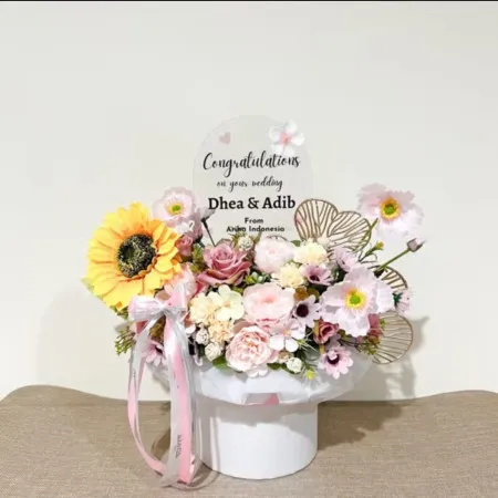 Bloom Box Akrilik Ucapan Wedding Barito Selatan